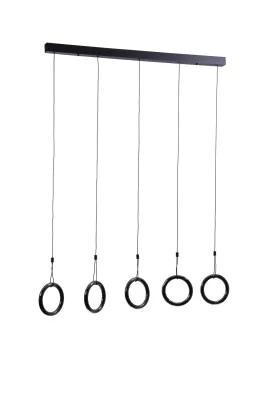 1094 5 Light LED Hanging Light in Black