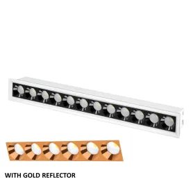 12 led Linear Gold Round Reflector Linea 20 Linear Laser Spot Light 24w ALLN2024RR