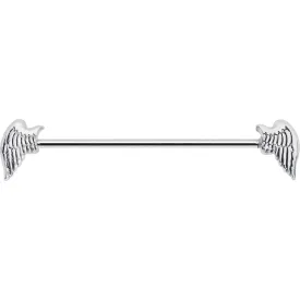 14 Gauge 1 1/2 Angel Wing Industrial Barbell
