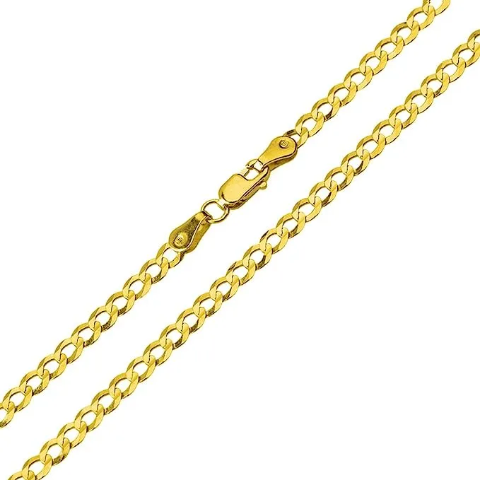 14k Two-Tone Gold Religious Angel Wing Cross Crucifix Pendant with Cable, Cuban Curb, or Figaro Chain Necklaces