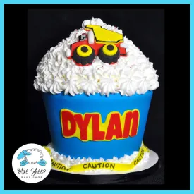1st Birthday Contruction Themed Giant Cupcake Cake