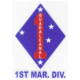1st Marine Division Decal