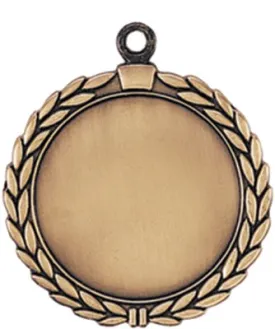 2 1/2" Antique Bronze Wreath Insert Holder Medal