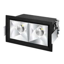 2 Led Linear Black Body Chrome Reflector Diamond Linea Linear Laser Spot Light 5w ALDI5S