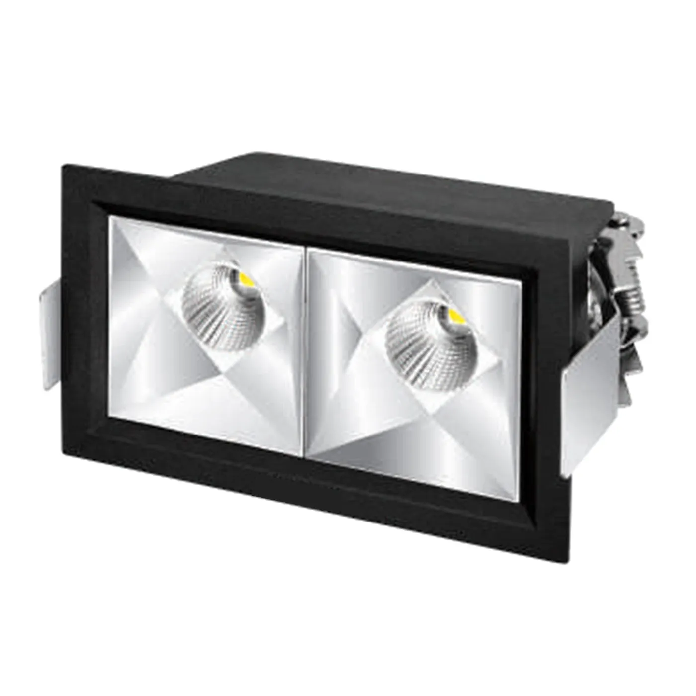 2 Led Linear Black Body Chrome Reflector Diamond Linea Linear Laser Spot Light 5w ALDI5S