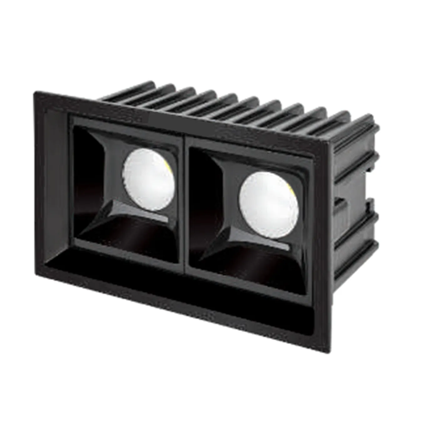 Linear Black Linea 70-SR Deep Recessed Reflector Ring COB Downlight 20W - Sleek and Energy-Efficient