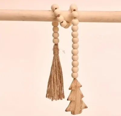 20" Wood Tree Garland