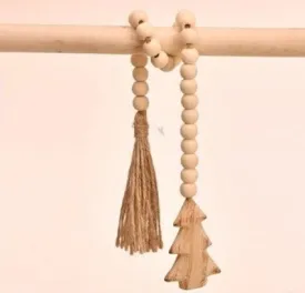 20" Wood Tree Garland