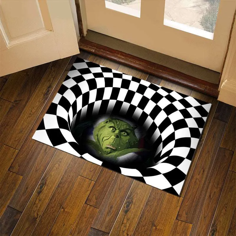 3D Plaid Floor Mat