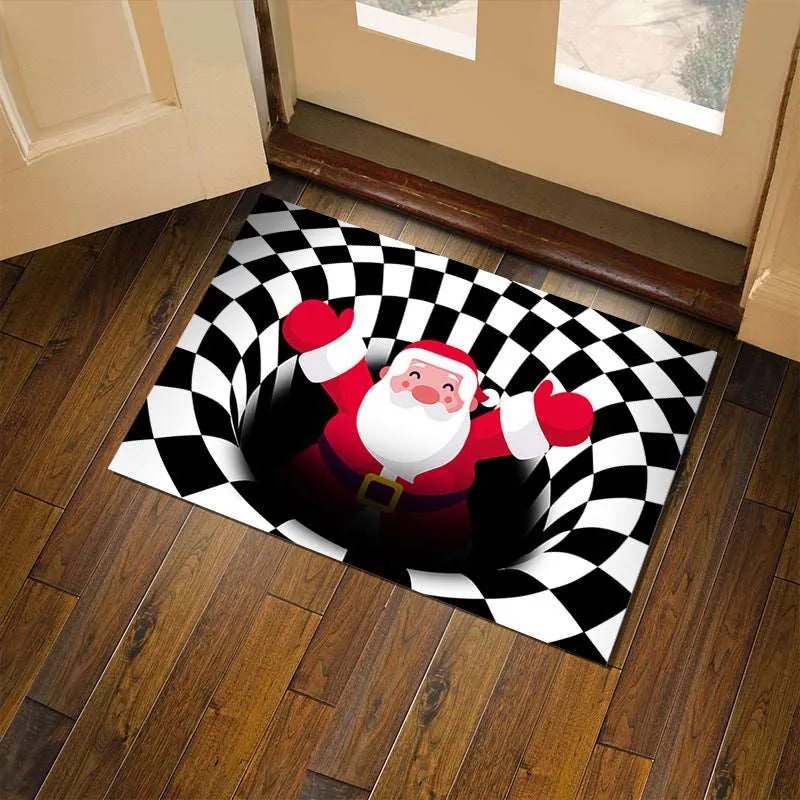 3D Plaid Floor Mat