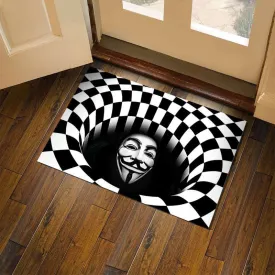 3D Plaid Floor Mat