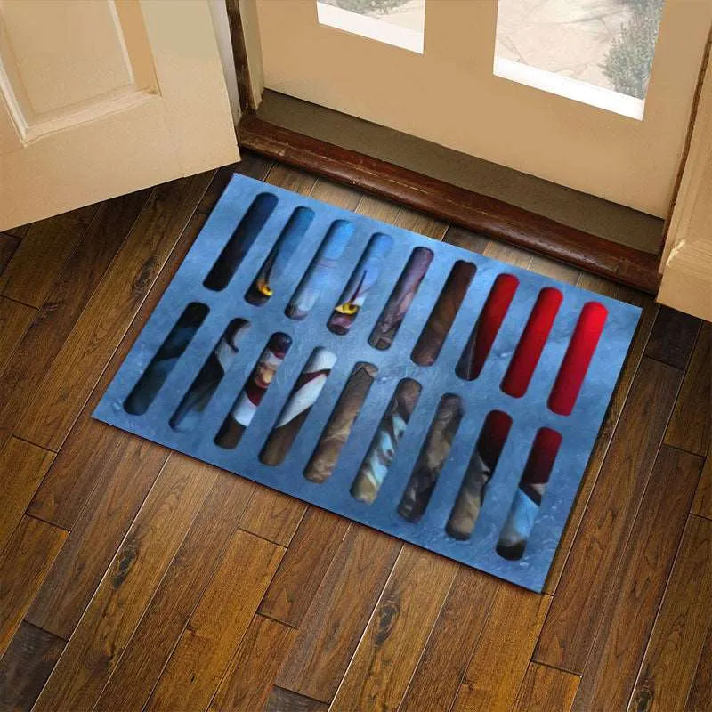 3D Plaid Floor Mat