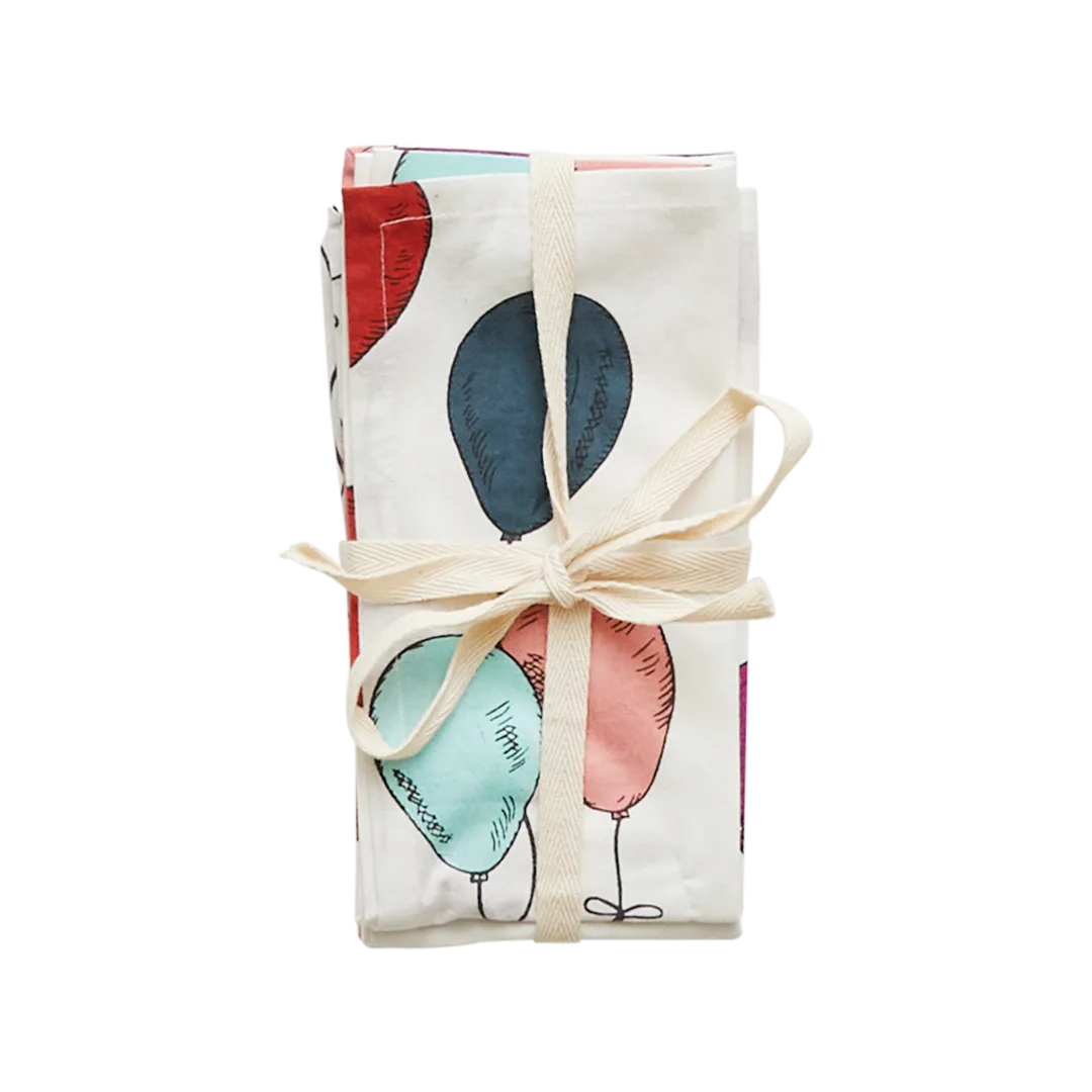 4-Pack Napkin Set - Multi Balloons