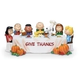 4.75" Peanuts "Give Thanks" Table Figurine