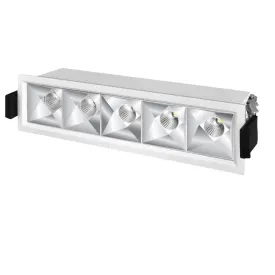 5 Led Linear White Body Chrome Reflector Diamond Linea Linear Laser Spot Light 12w ALDI12S