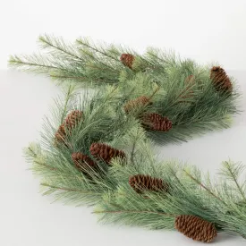 5'L Sullivans Black Hills Pine Garland, Green Christmas Garland