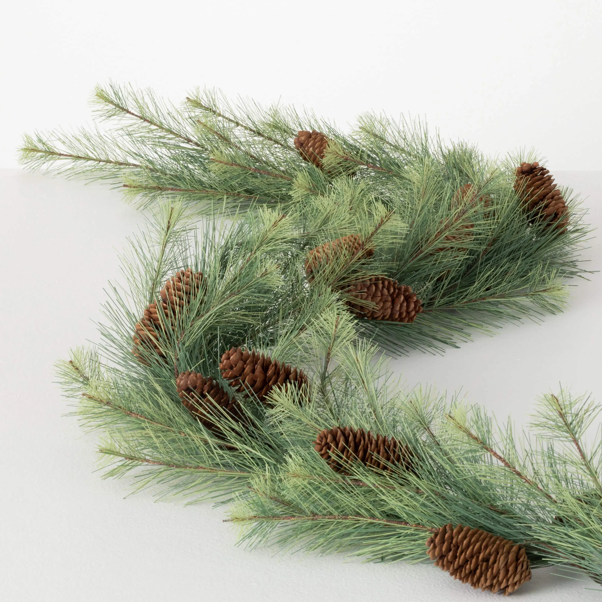 5'L Sullivans Black Hills Pine Garland, Green Christmas Garland