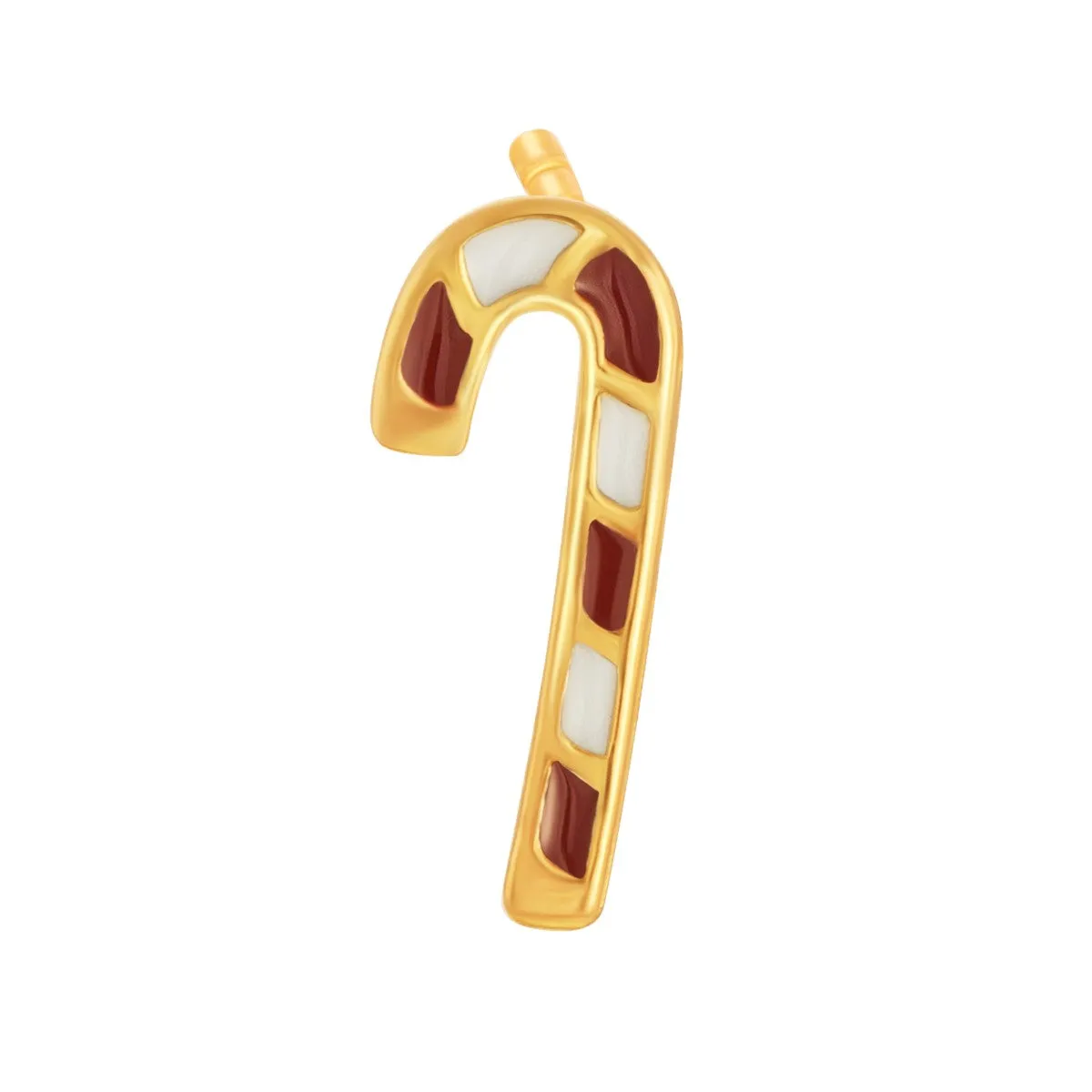 916 Gold Mini Candy Cane Earrings
