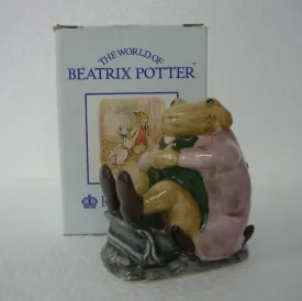 A Boxed Royal Albert Beatrix Potter Figurine Mr Jackson - In Excellent Condition