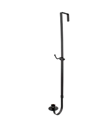Adjustable Black Wreath Stand with Candle Holder