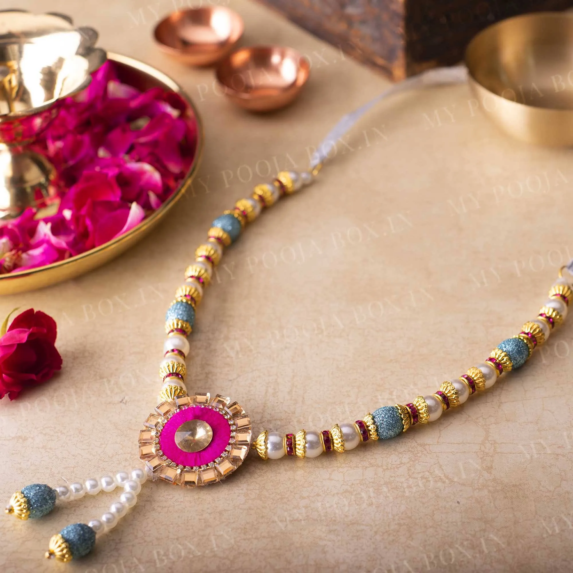 Adjustable Blue Garland/Mala