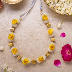 Adjustable Yellow Floral Garland/Mala