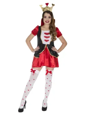 Adults Queen of Red Hearts Costume, Short