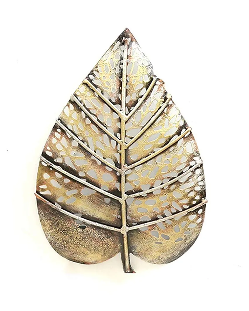 Aesthetic Leaf with LED Iron Wall Décor | 16 x 1 x 11 inches