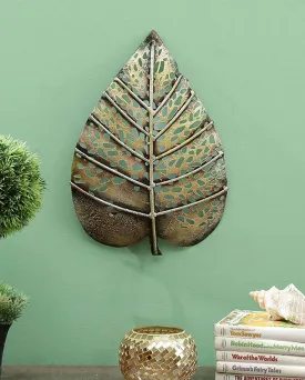 Aesthetic Leaf with LED Iron Wall Décor | 16 x 1 x 11 inches
