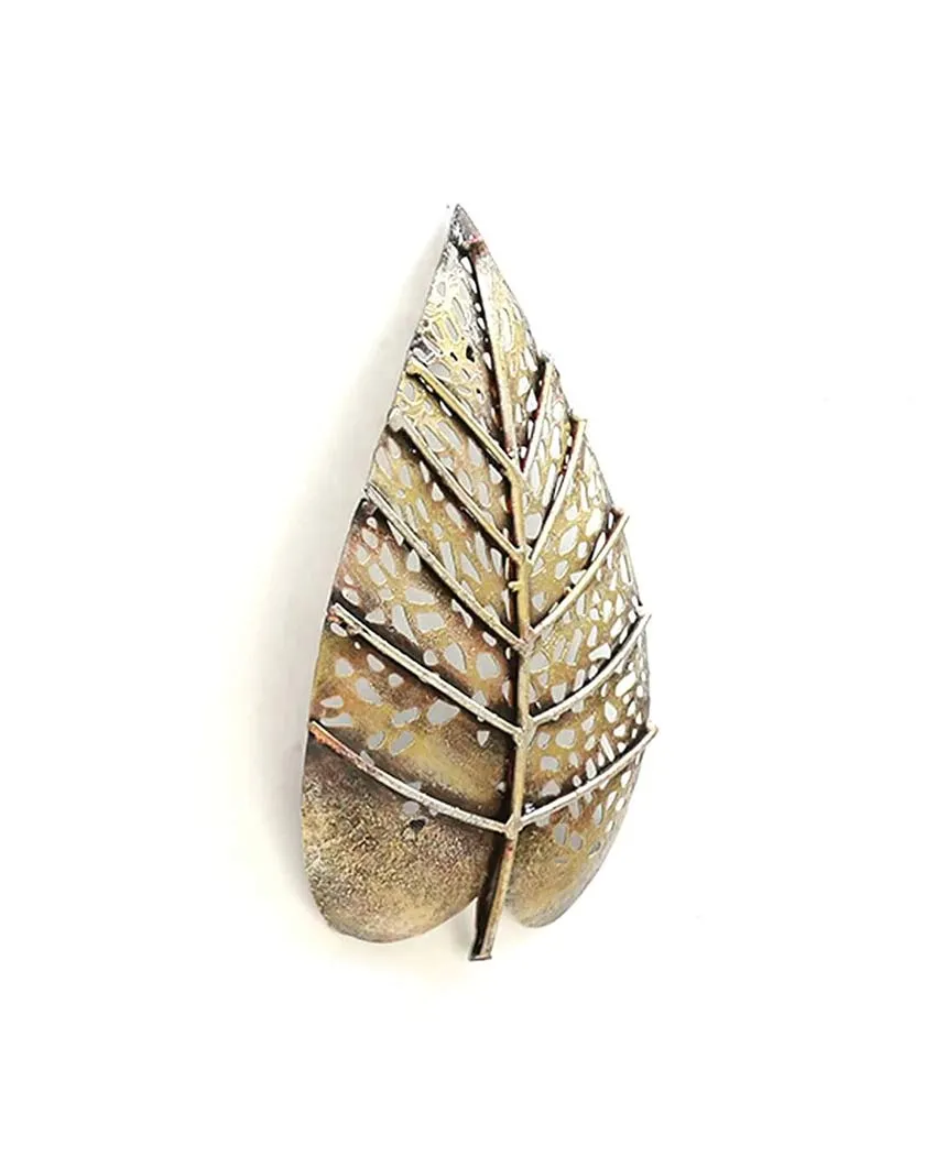 Aesthetic Leaf with LED Iron Wall Décor | 16 x 1 x 11 inches