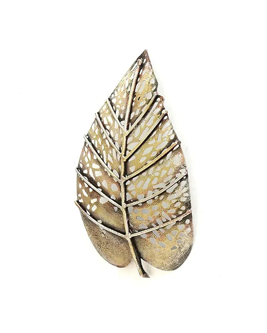 Aesthetic Leaf with LED Iron Wall Décor | 16 x 1 x 11 inches
