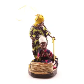 African Holy Family Nativity Ornament