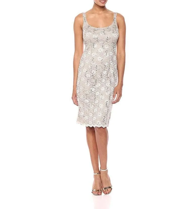 Alex Evenings AE1122090 Sleeveless Short Lace Dress Bolero Jacket