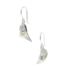 Angel Wing Pearl Earrings