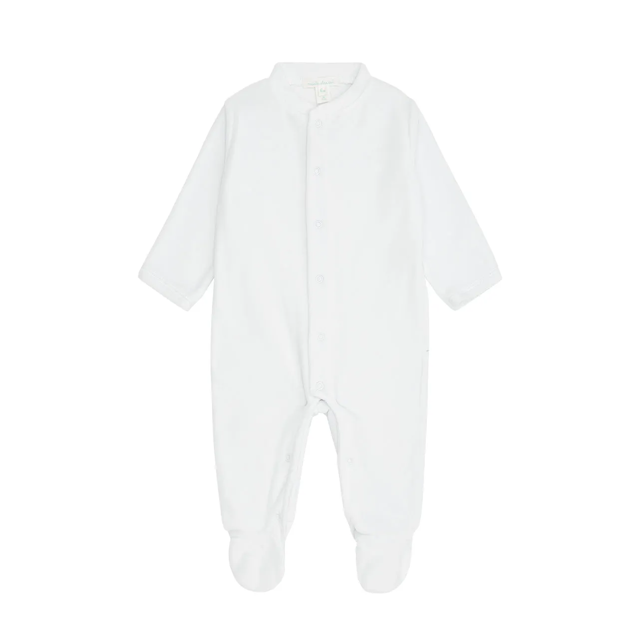 Angel Wing Velour Sleepsuit in Blue
