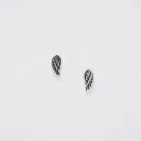 Angel Wings Silver Ear Studs