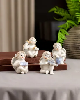 'Angelic Musician' Fine Porcelain Figurine - Set of 4
