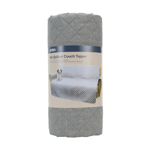 Anko Pet Couch Topper - Grey/ Quilted Design