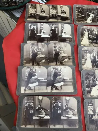 Antique Underwood Publishers & Works Studios Humorous Stereoview Cards Lot of 10