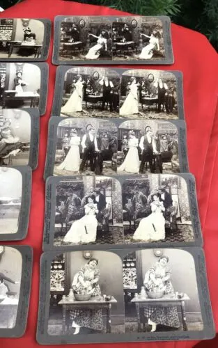 Antique Underwood Publishers & Works Studios Humorous Stereoview Cards Lot of 10