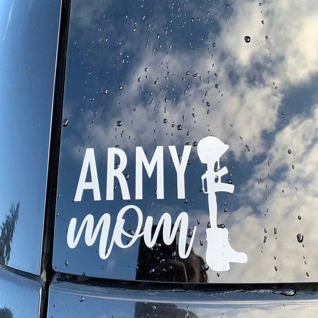 Army Mom Gun Boots Decal