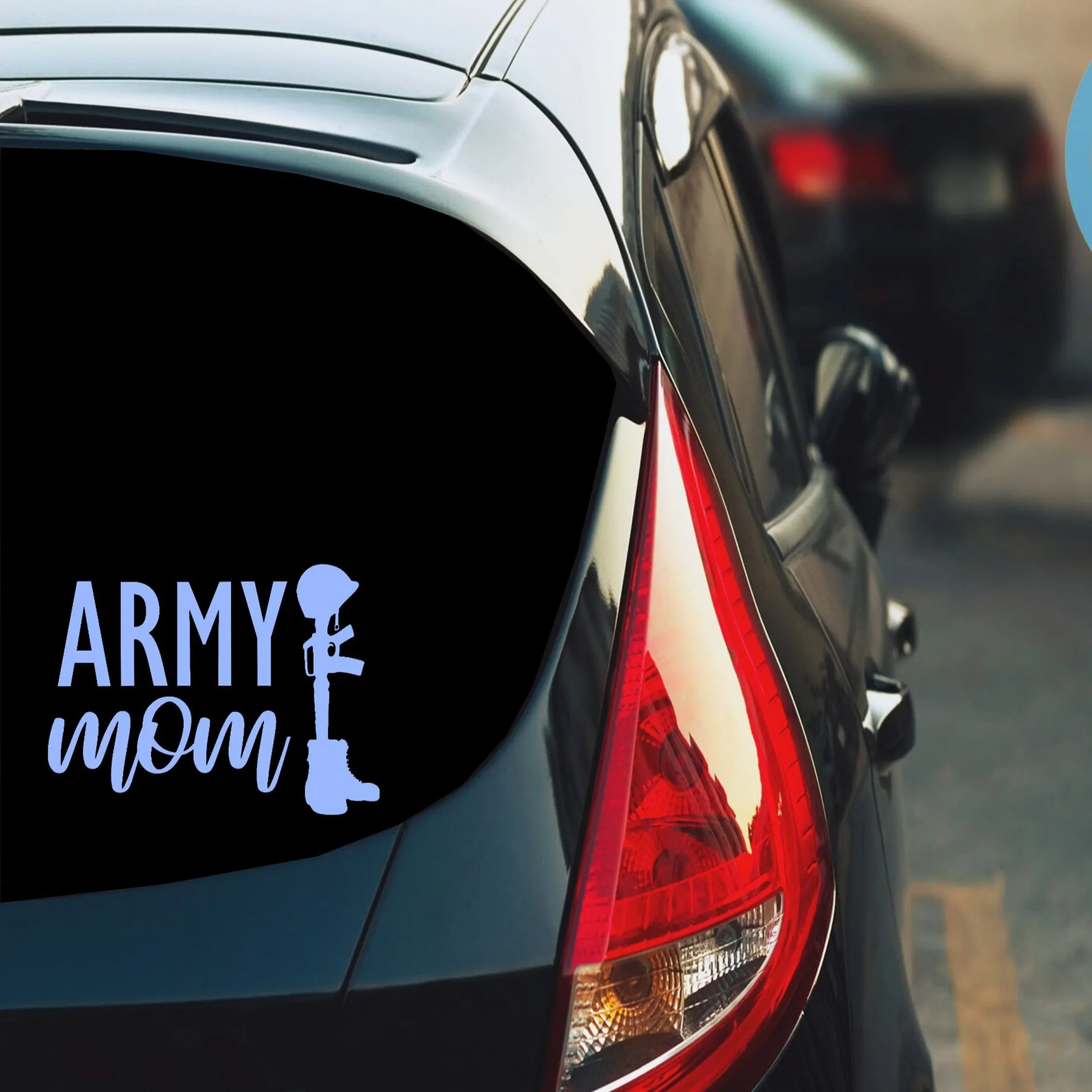 Army Mom Gun Boots Decal