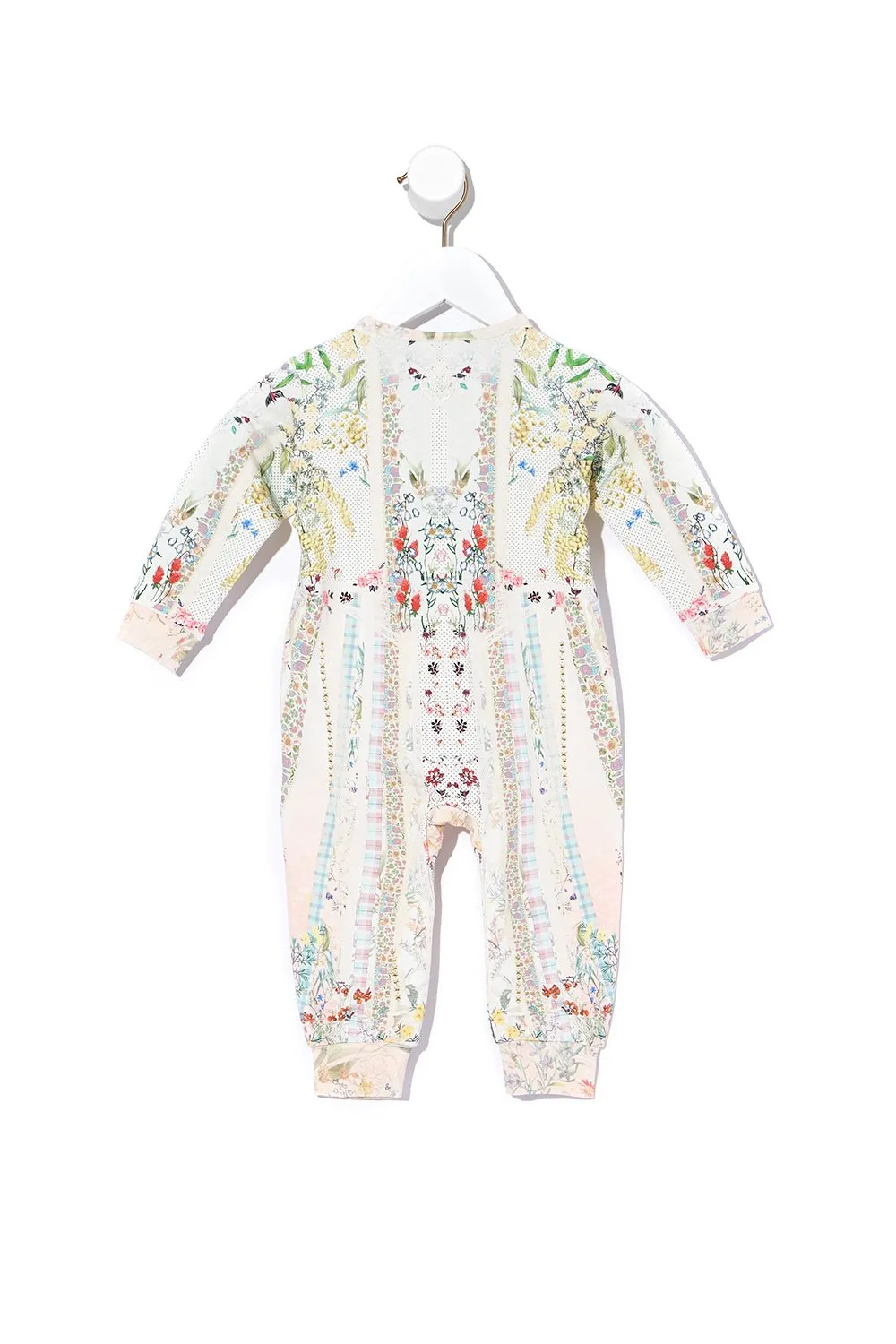 BABIES ZIP FRONT ONESIE PINK LEMONADE