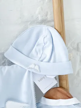 BabyGi Blue Cotton Angel Wing Beanie Hat