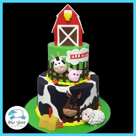 Barnyard 1st Birthday Cake