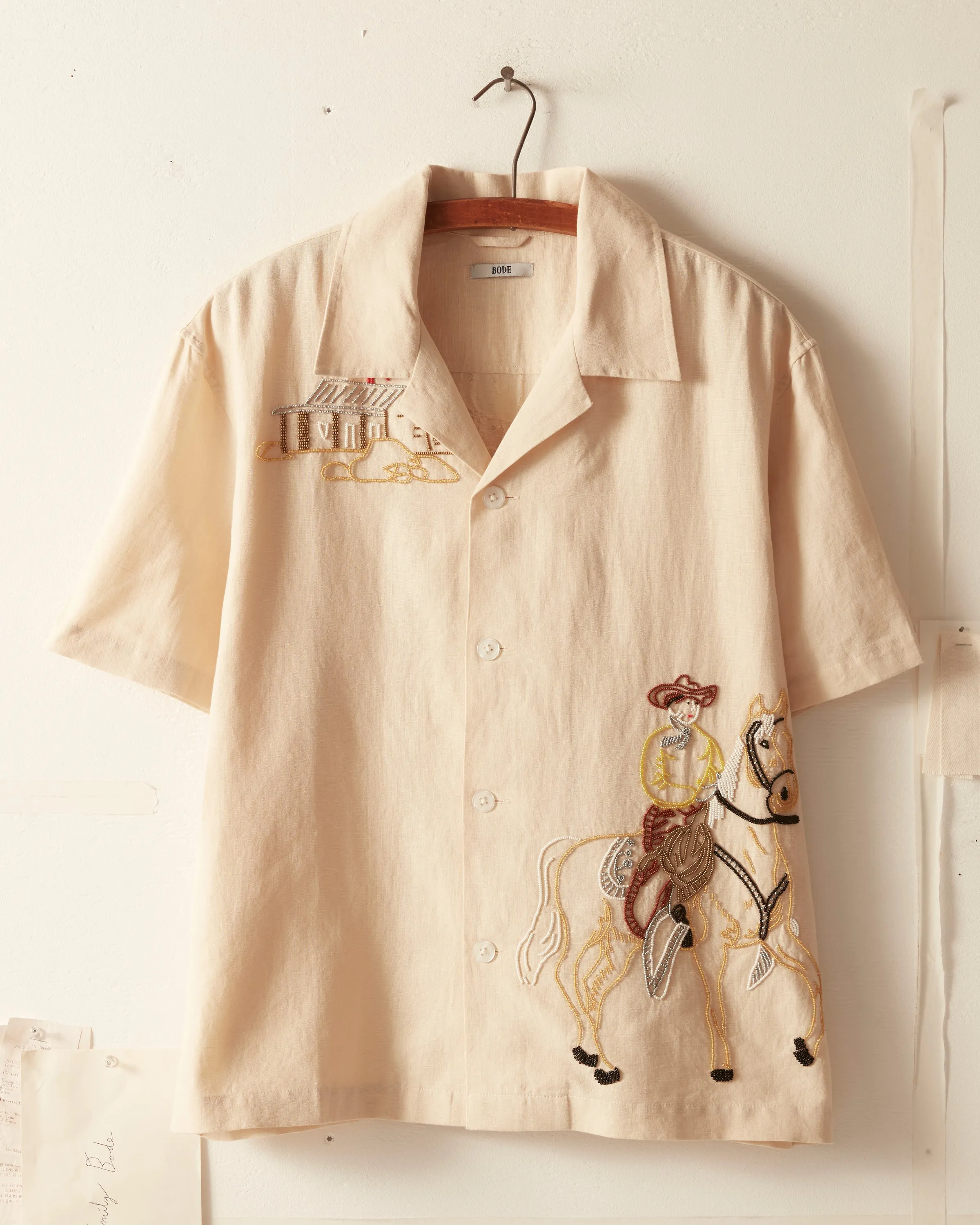 Mens Western Beaded Buckaroo Short Sleeve Shirt