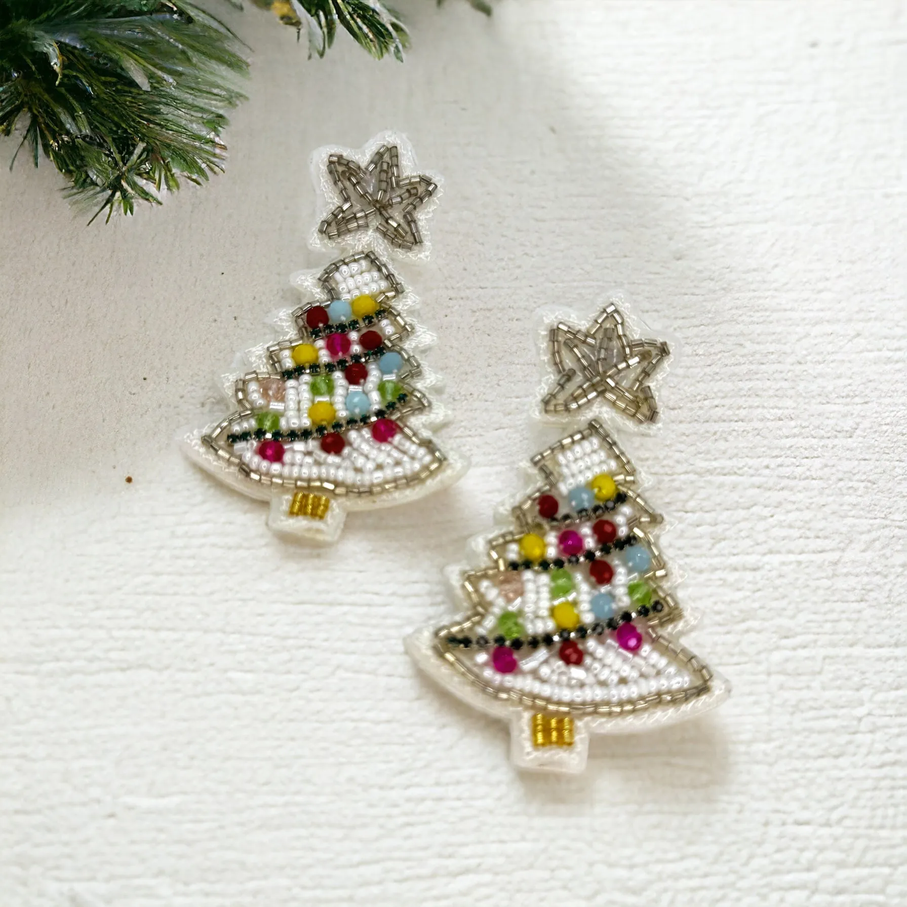 Beaded Christmas Earrings, Christmas Tree Earrings, Christmas Earrings, Christmas Jewelry, Christmas Jewelry, Handmade Earrings, Beaded Earrings