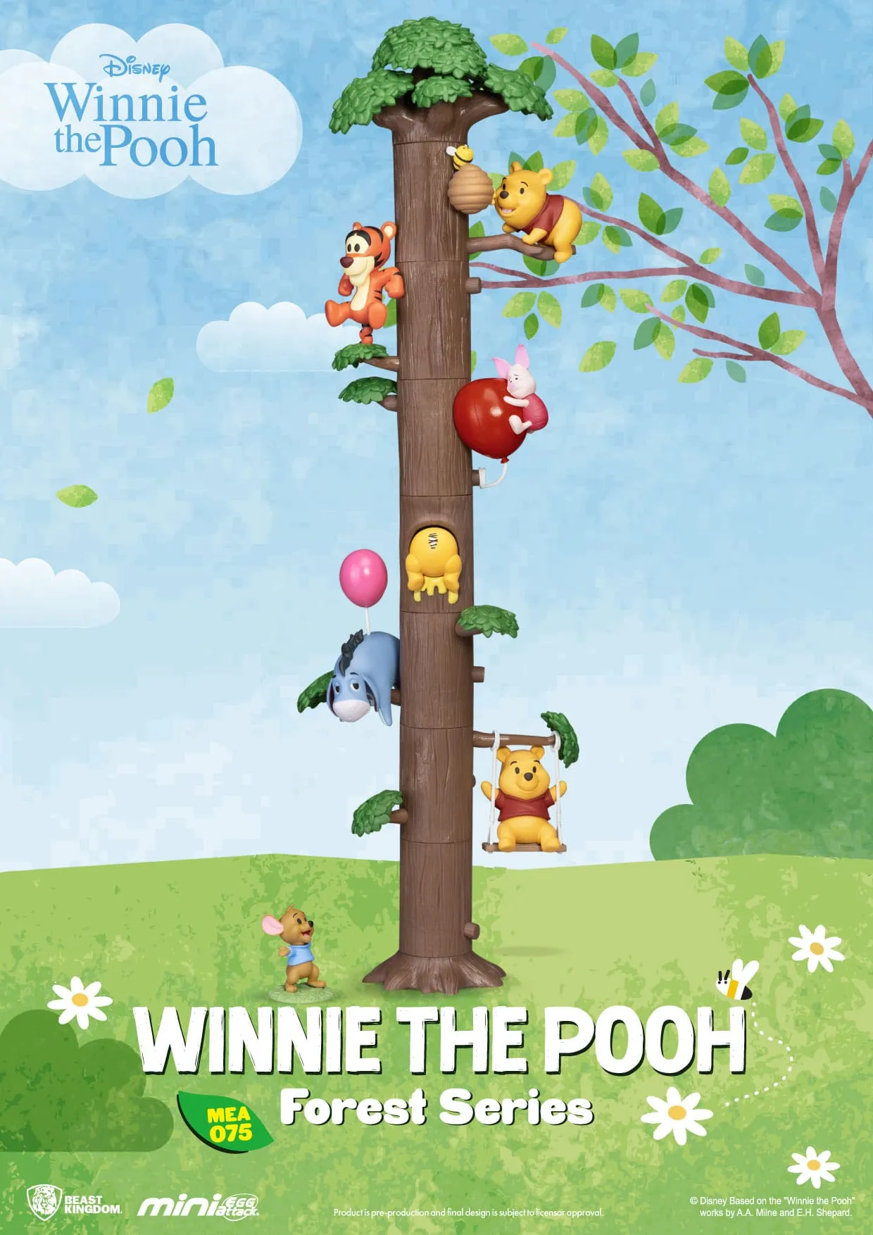 Beast Kingdom Disney Winnie the Pooh Forest Series Mini Egg Attack Figures Set