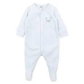 Bebe Levi Velour zip Onesie Ice Blue (Size NB-0)