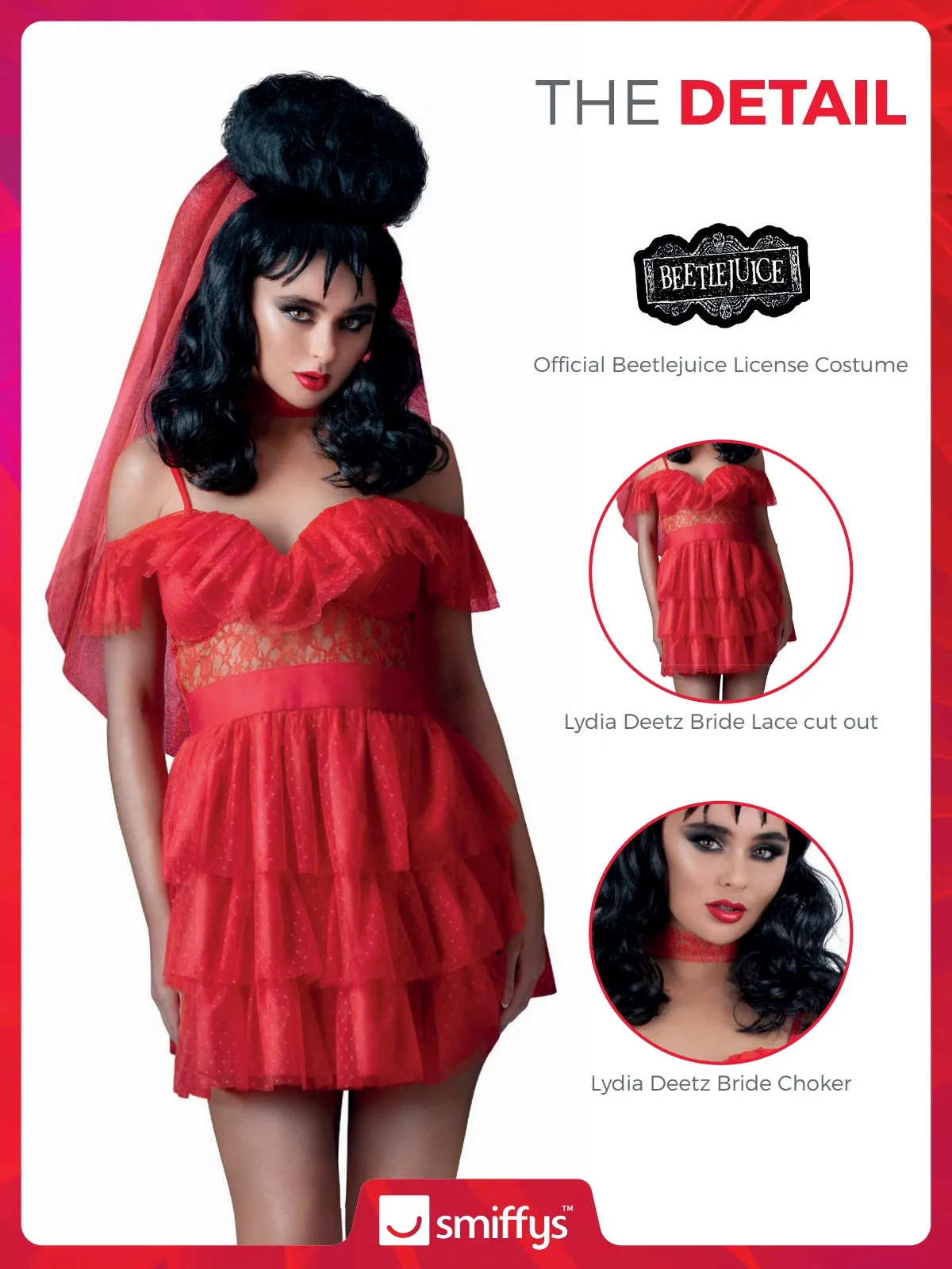 Beetlejuice, Lydia Bride Short Dress Costume